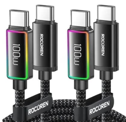 Rocoren c to c타입 고속 충전기케이블 PD100W 2개