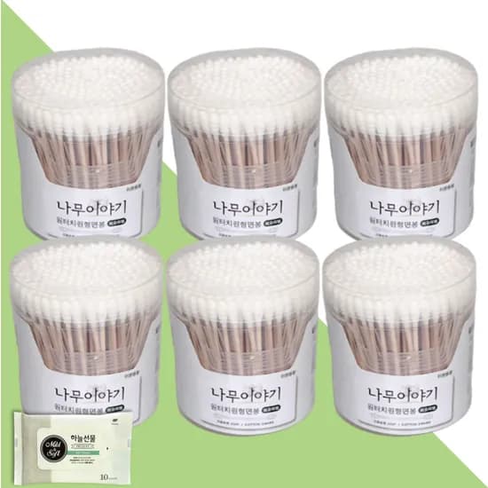 나무이야기 면봉 1,200개, 물티슈 1개