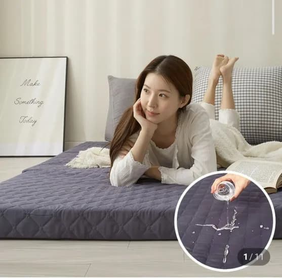 집앤콕 접이식 3단 토퍼매트리스