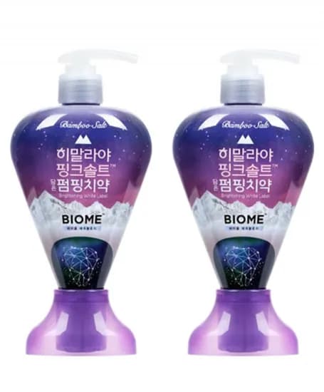 바이옴 브라이트닝 펌핑치약 히말라야핑크솔트 285g 2개