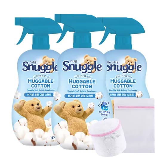 스너글 섬유탈취제 허거블코튼향 470ml 3개