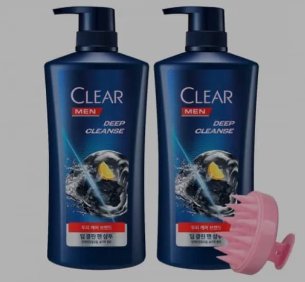 클리어 딥클렌징 샴푸 650ml 2개 + 브러쉬