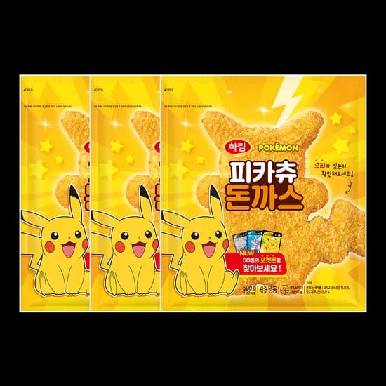 하림 포켓몬 피카츄 돈까스 500g 3팩