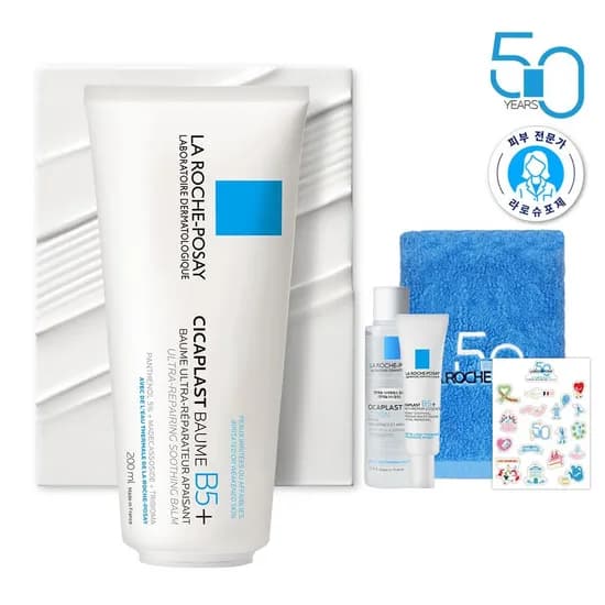 라로슈포제 시카플라스트 밤 B5+ 200ml 시카에센스 7.5ml 시카토너 50ml 50주년 스티커 44,900원