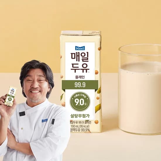 매일두유 99.9 플레인 저당두유 190ml 24팩