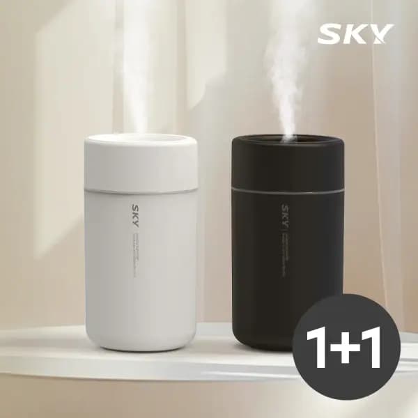 차량/탁상용 LED 초음파 미니 가습기 1+1