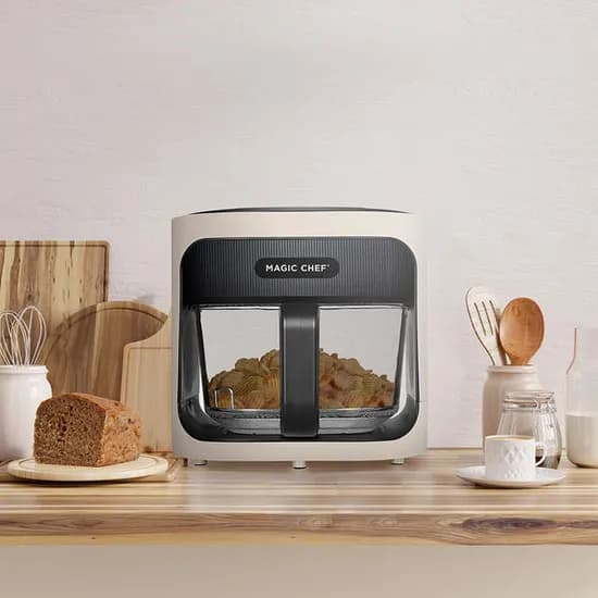 매직쉐프 터치 투명 글라스 에어프라이어 4L