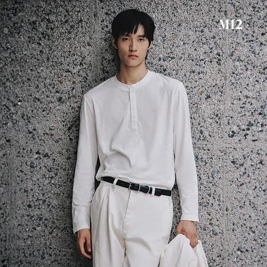 24FW 남성 헨리넥 코튼100% 티셔츠 4종