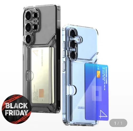 스마트폰 슬라이드 카드수납 카메라풀커버 투명 케이스 1+1