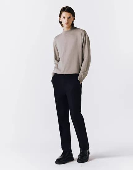 컨셉원 나일론 기모 테이퍼드 슬랙스