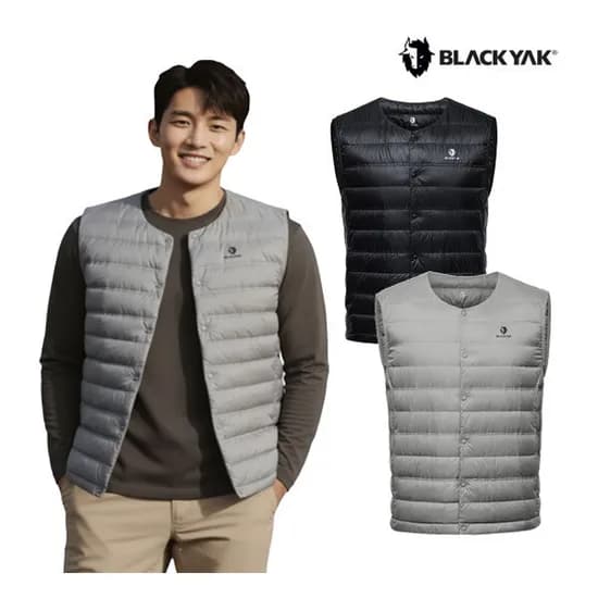 블랙야크 남성 덕다운 경량 다운 베스트(34,060/무배)
