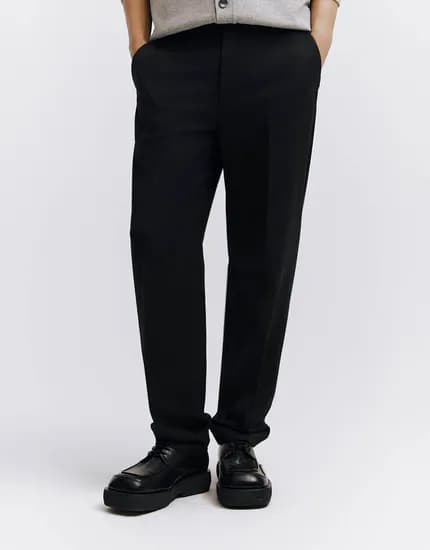 사계절용 테이퍼드 슬랙스