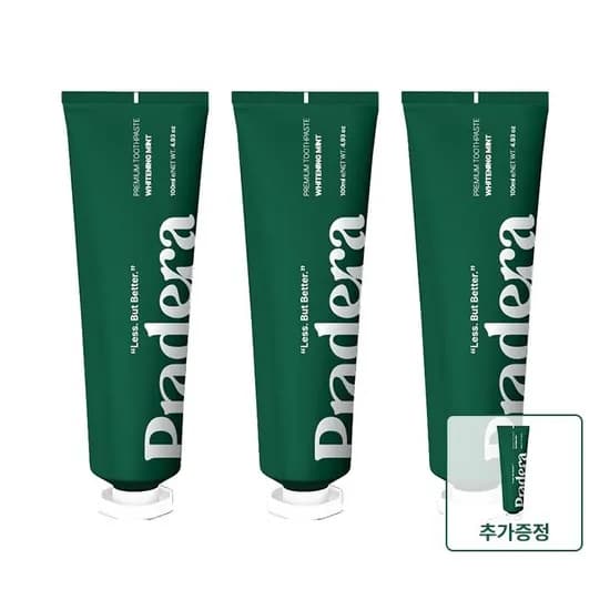 프라데라 프리미엄 천연치약 100g 3개