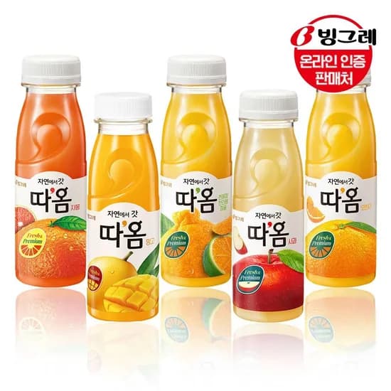 빙그레 따옴 주스 5종 20병