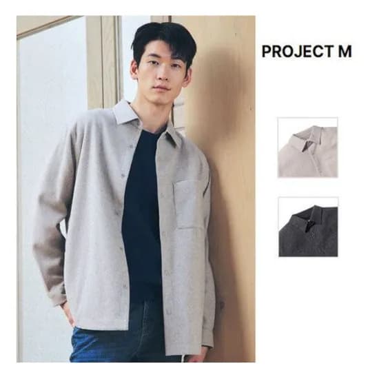 프로젝트엠 남성 오버핏 셔츠자켓