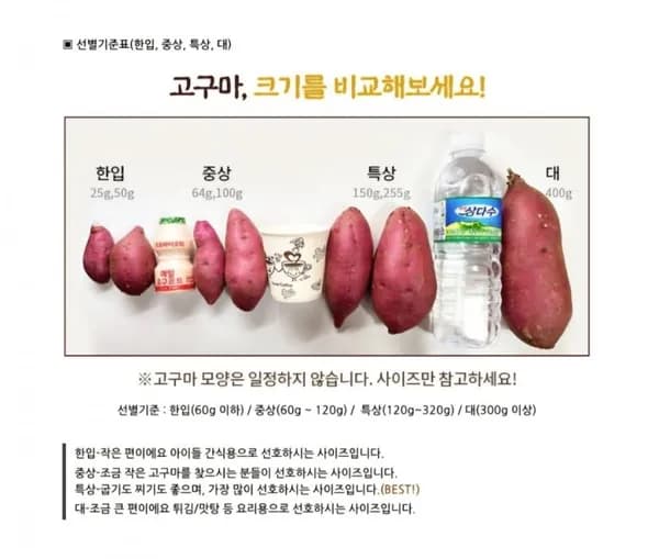 해남 고구마 3kg 한입 비세척