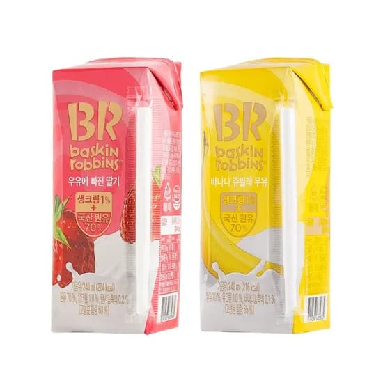 배스킨라빈스 프리미엄 가공유 240ml 18개