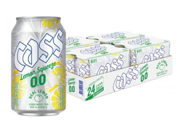 카스 레몬스퀴즈 제로 논알콜 맥주맛 음료 330ml 24캔