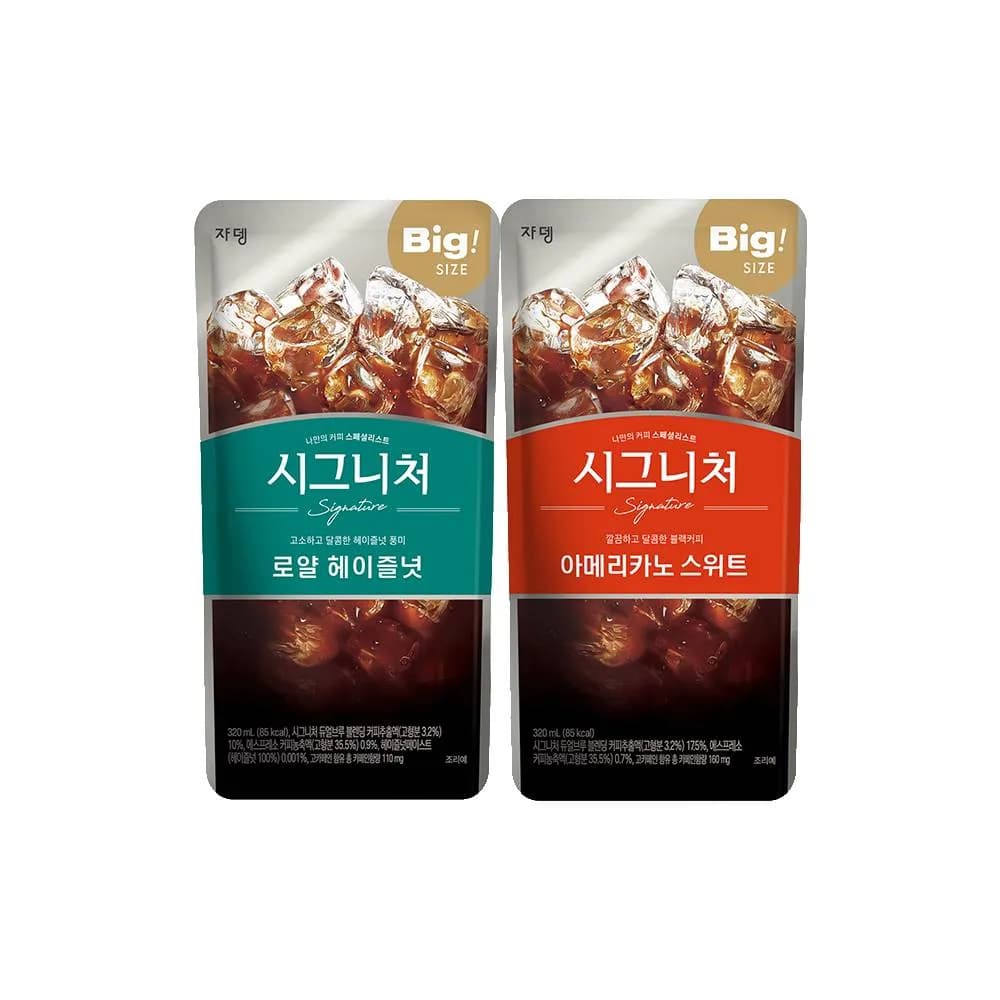 쟈뎅 시그니처 아메리카노 스위트 로얄 헤이즐넛 320ml 16개