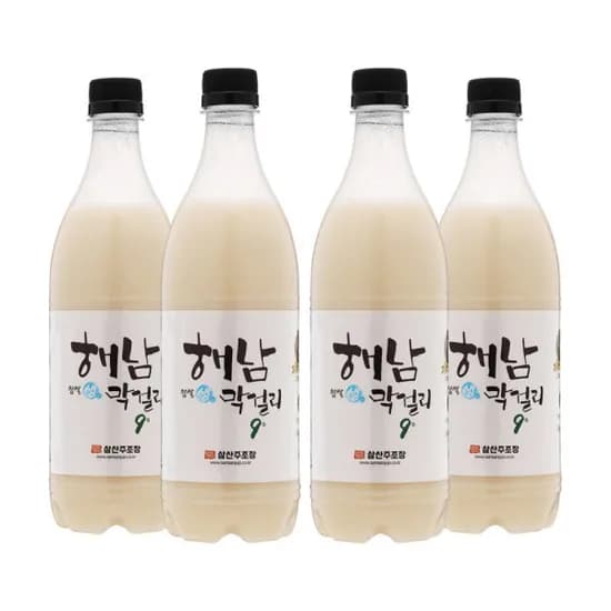 해남찹쌀생막걸리 9도 750ml 4병
