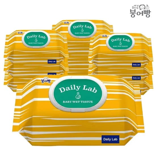 붕어빵 데일리렙 네이쳐 물티슈 80매x10팩