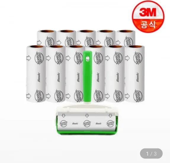 3M 대형 테이프클리너 핸들 1개 리필 12개
