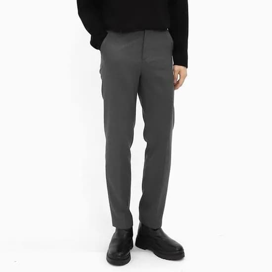 빌리버스 남성 기모 슬랙스 9부 스판 정장 바지