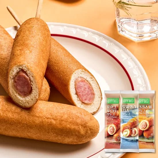 시티델리 육즙가득 핫도그 3종 혼합 23개