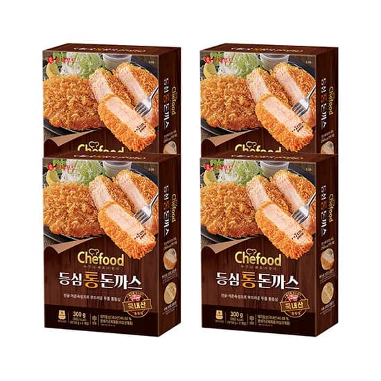 쉐푸드 통등심 돈까스 300g x 4개입