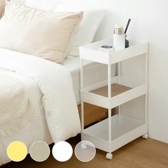 이동식 선반 트롤리 틈새수납장 3단