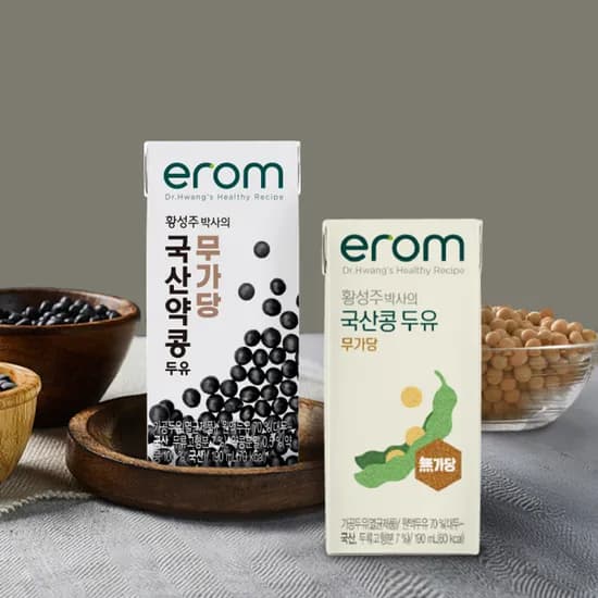 이롬 두유 국산콩무가당 국산약콩 무가당 190ml 32입