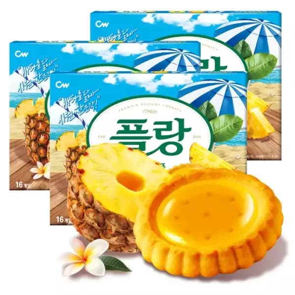 청우 플랑 파인애플 쿠키 500g 50개입