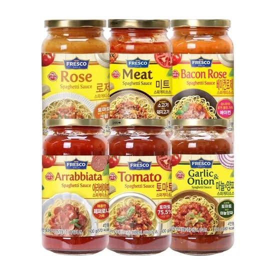 오뚜기 프레스코 스파게티소스 6종 중 5개