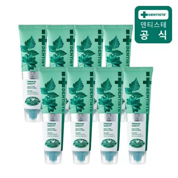 덴티스테 뉴플러스화이트 치약 60g 8개