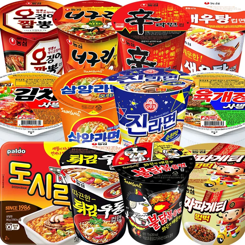 컵라면 12종 소컵 13,761원 오발 대왕발16번지 10개 10,680원