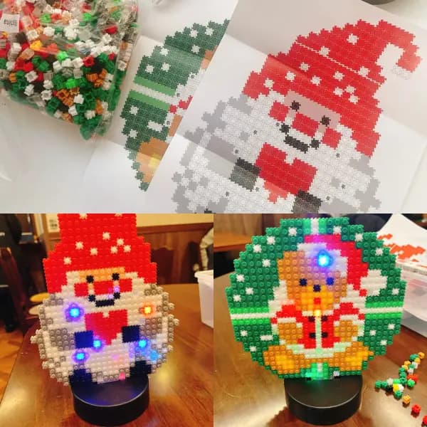 크리스마스 디폼블럭 산타+리스 세트