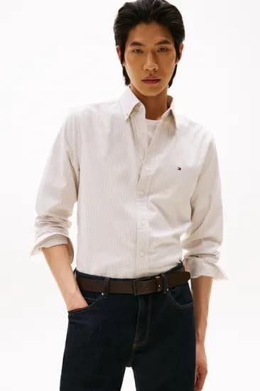 타미힐피거 남성 옥스포드 스트라이프 셔츠