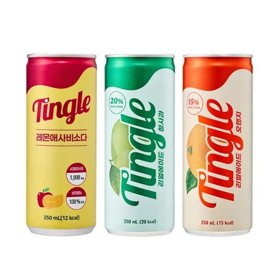 라이어티팩 애사비소다 청사과 오렌지 250ml X 각 6캔 총 18캔`    Wait, X is often used