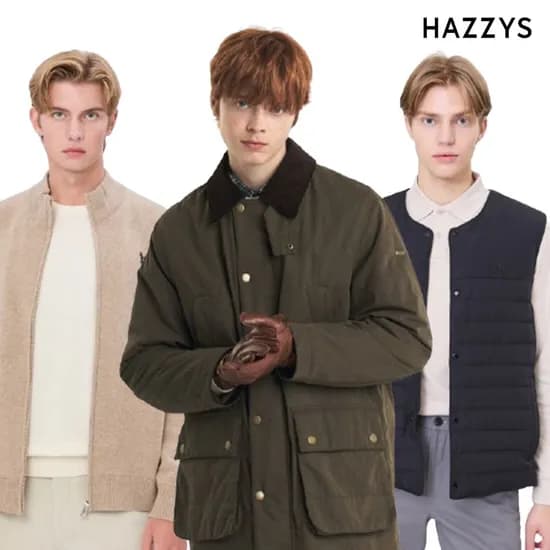 헤지스 맨 블랙 짜임 면 맨투맨티셔츠