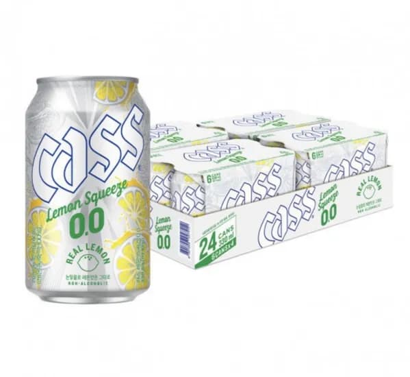 카스 레몬스퀴즈 제로 0.0 논알콜 맥주맛 음료 330ml 24캔