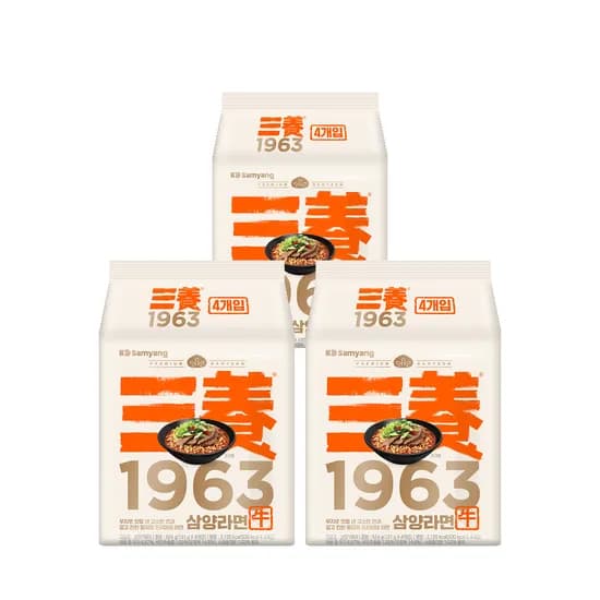 삼양식품 삼양196 131g 4개입 3봉 총 12봉