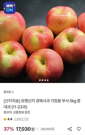 부사 5kg 대과 11-23과