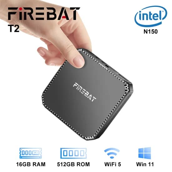 GMKtec 미니 PC 인텔 알더 레이크 N100 $46.48, FIREBAT AK2 PLUS MiniPC 인텔 N100 $42.69