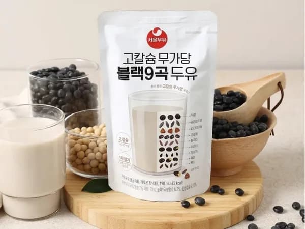 서울우유 고칼슘 무가당 블랙9곡 두유 190ml 20팩