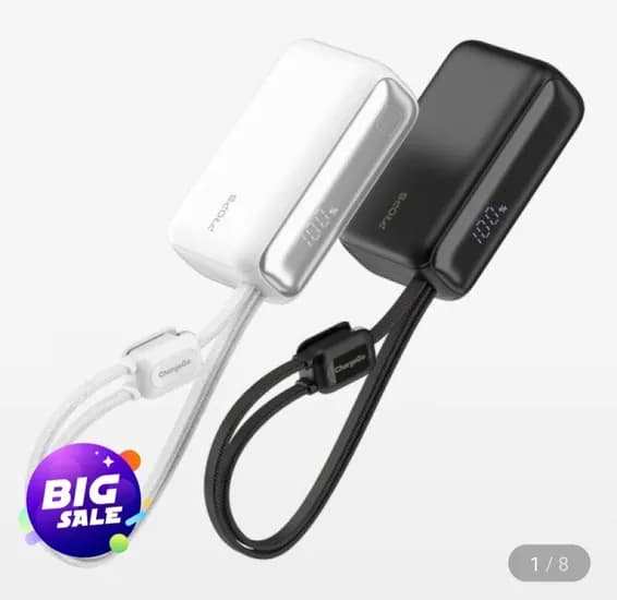 프롭스 ChargeGo PD 고속충전 10000mAh 기내반입 일체형 미니 보조배터리