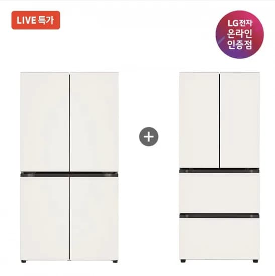 LG 디오스 오브제컬렉션 매직스페이스 냉장고 LG 디오스 김치톡톡 T875MEE111 Z408MEEF2