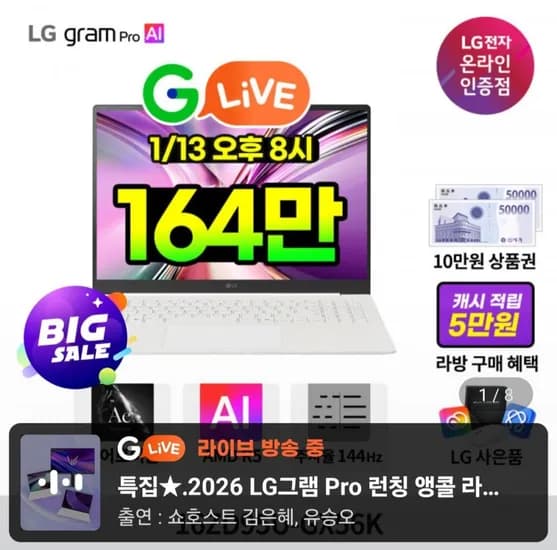 LG그램 프로 16ZD95U-GX56K AMD 고르곤 AI 5 16GB 256GB OS미탑재