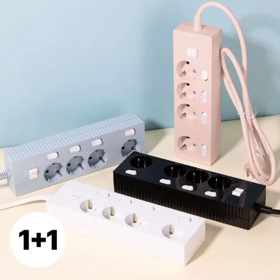 +1 웨이브 과부하차단 개별 절전 스위치 고용량멀티탭 4구 50cm(23,680원/무배1