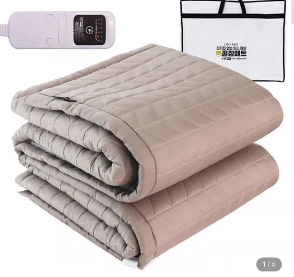 라이프란스 꿀잠매트 온열 탄소매트 싱글