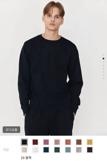 베이직 기모 맨투맨